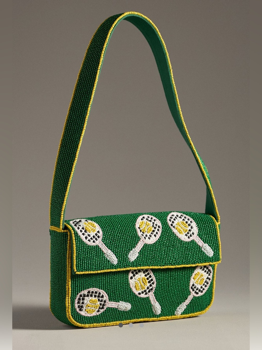 NWT Anthropologie The Fiona Beaded Bag Icon Edition Tennis